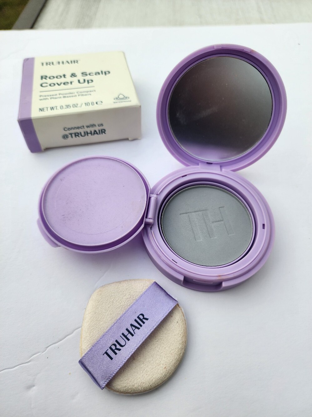 Truhair Gray Root & Scalp Cover Up Pressed Powder Hair Compact - Picture 6 of 7